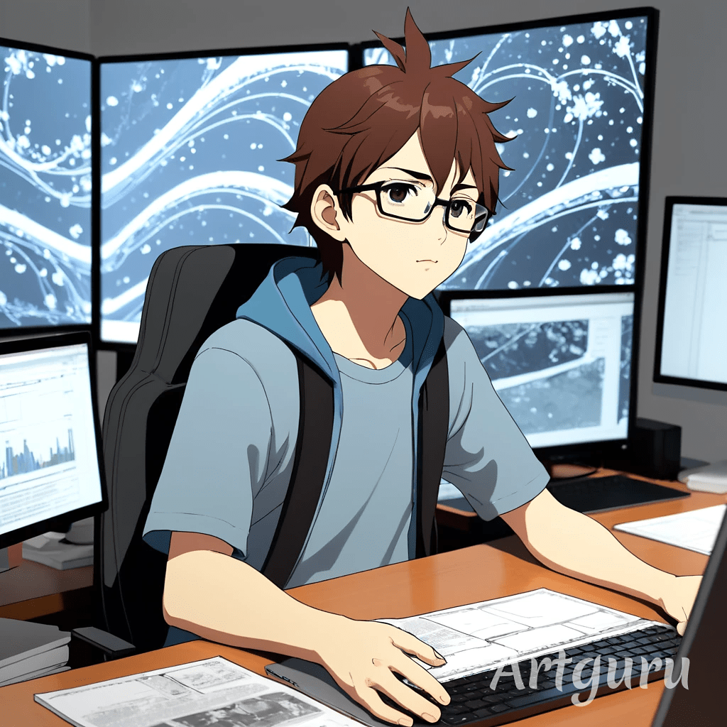 Baptiste and animal relaxing and having fun